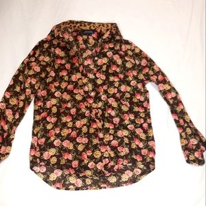 Long Sleeves Floral Dress Size Small